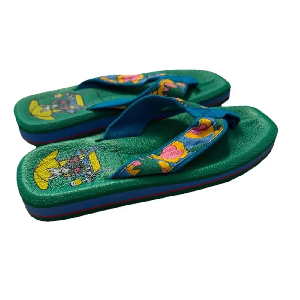 Vintage New SPUDS MACKENZIE Flip Flops Bud Light Original Party Animal Size 7